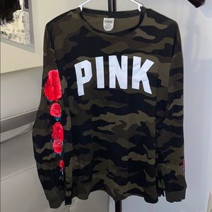 Pink Victoria’s Secret camo shirt